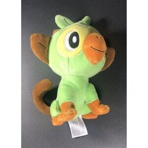 Pokemon Grookey, Grass Monkey 8”  Plush Stuffed Animal -©Nintendo, Jazwares
